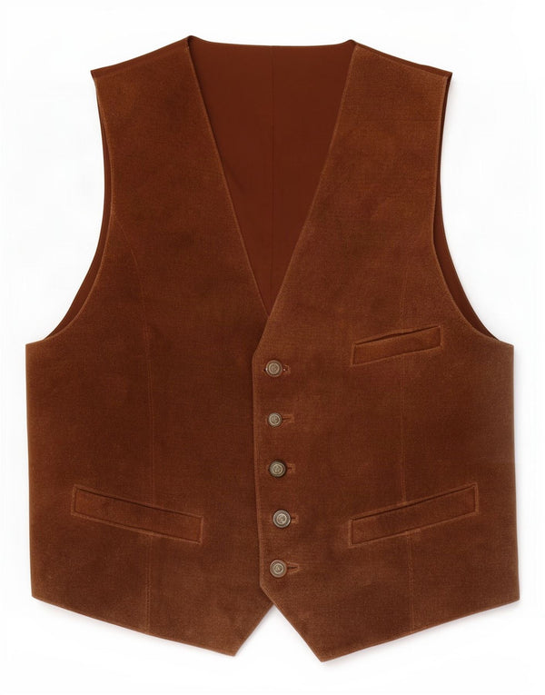 C&A Colete Masculino XL Couro Marrom