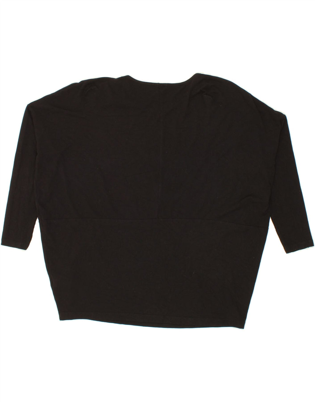 DACK'S Womens Oversized Top 3/4 Sleeve UK 16 Large Black Viscose Vintage Dack's and Second-Hand Dack's from Messina Hembry 