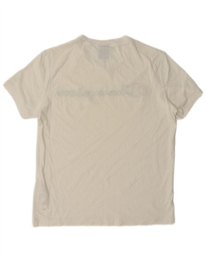 Camiseta gráfica masculina Champion XS algodão branco