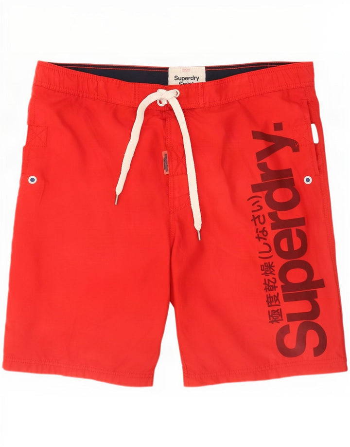 Calções de banho Superdry Mens Graphic XL poliéster vermelho