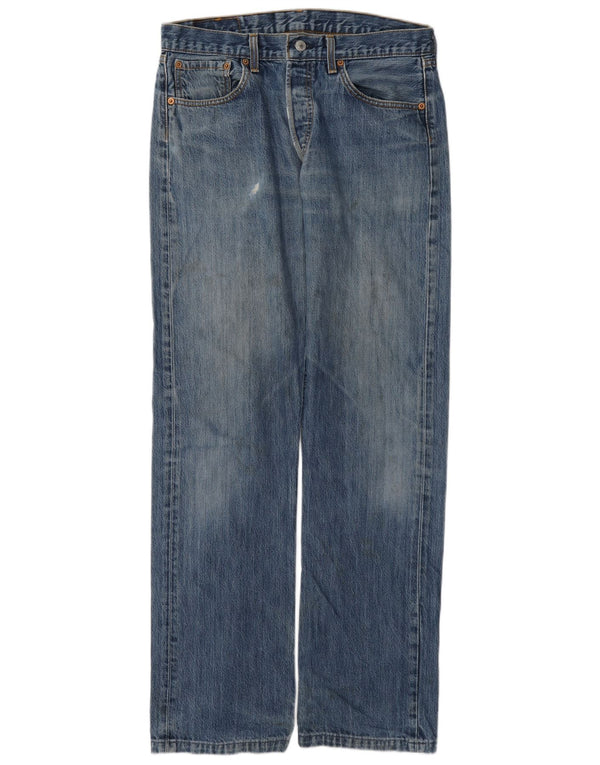 Levi's Masculino 501 Straight Jeans W33 L36 Azul Algodão
