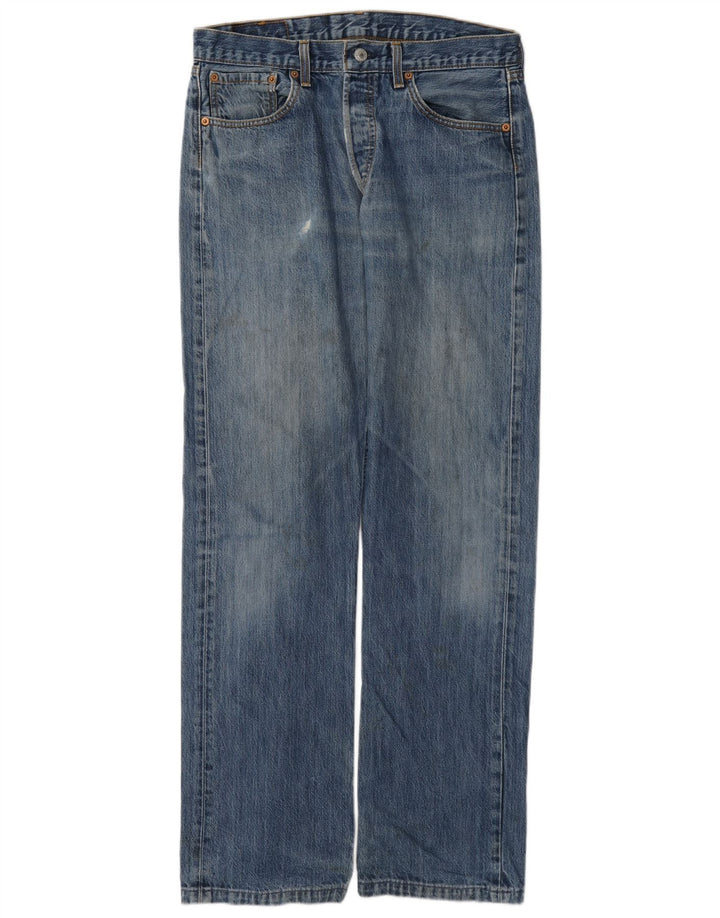 Levi's Masculino 501 Straight Jeans W33 L36 Azul Algodão