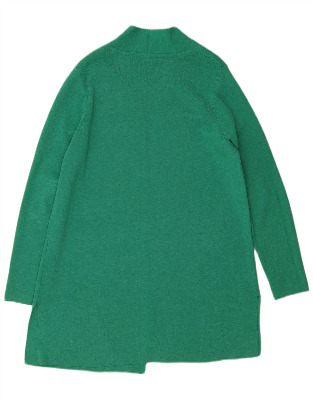 Suéter cardigã aberto John Lewis Longline feminino Reino Unido 12 verde médio