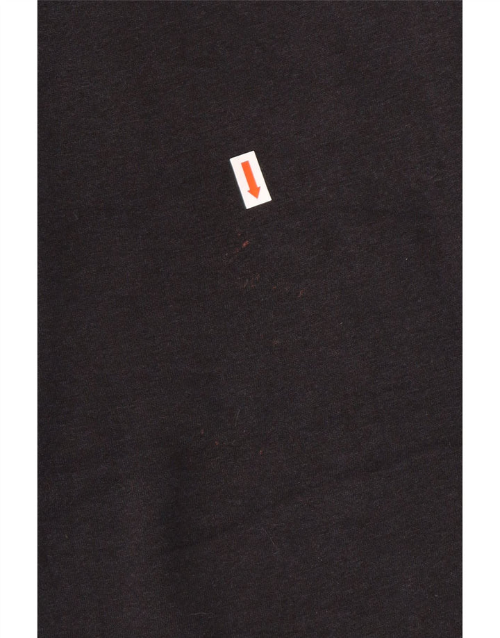 Nike feminino gráfico agasalho calças joggers reino unido 6 xs preto algodão esportes