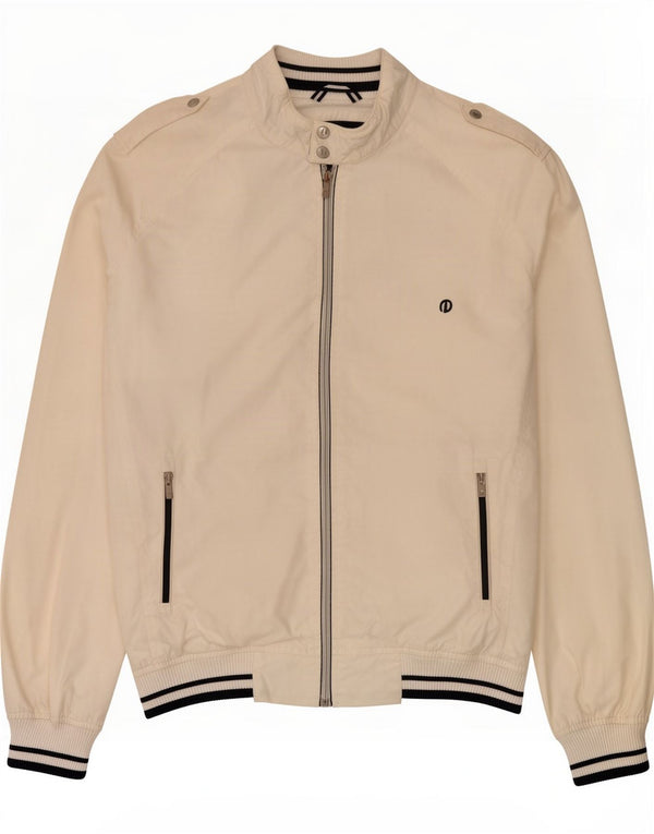 Jack & Jones Mens Bomber Jacket UK 40 Grande Poliéster Branco