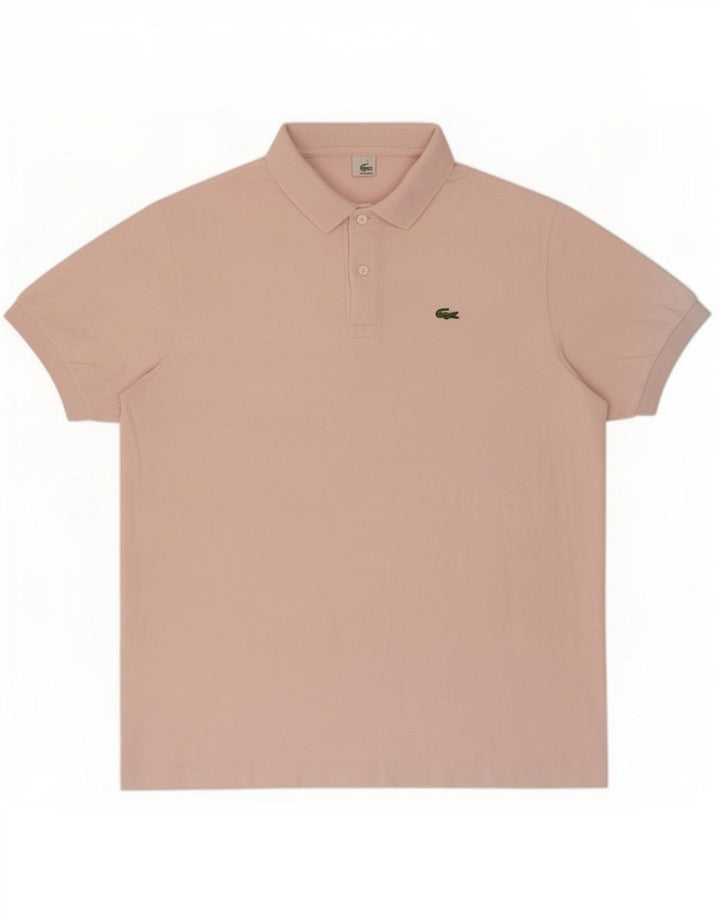 Camisa polo masculina Lacoste tamanho 5 grande rosa