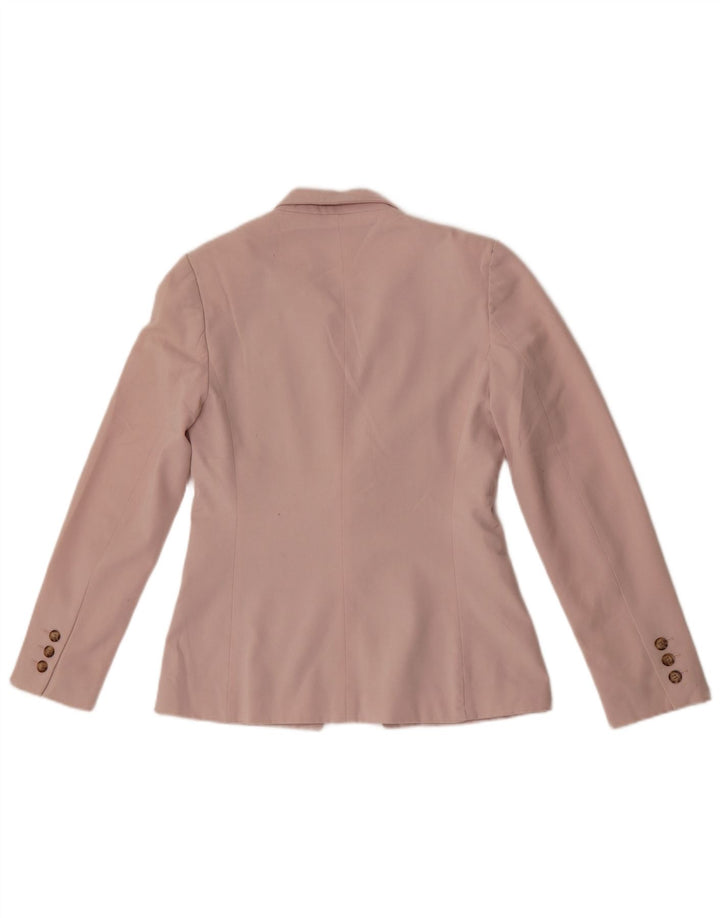 Jaqueta blazer feminina Marks & Spencer com 1 botão Reino Unido 8 poliéster rosa pequeno