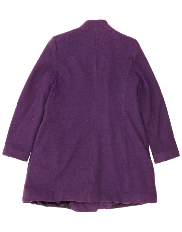 Casaco feminino Hobbs com peito duplo Reino Unido 16 grande lã roxa