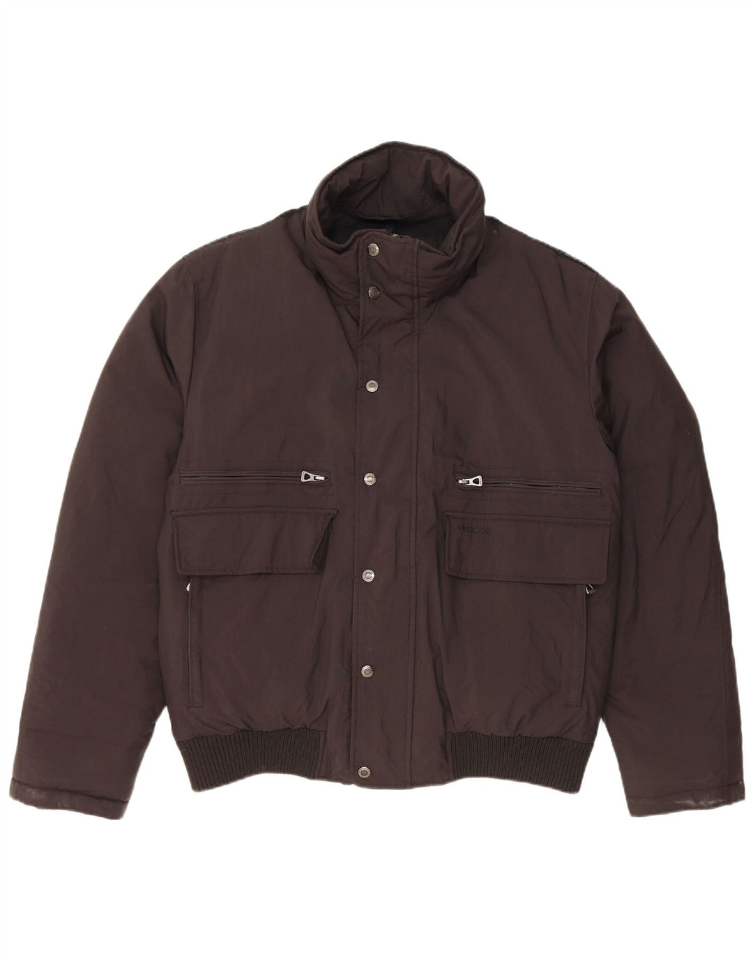 Jaqueta acolchoada masculina GEOX UK 40 grande poliamida preta