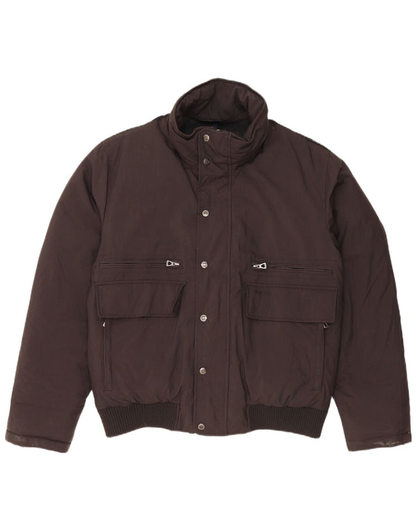 Jaqueta acolchoada masculina GEOX UK 40 grande poliamida preta