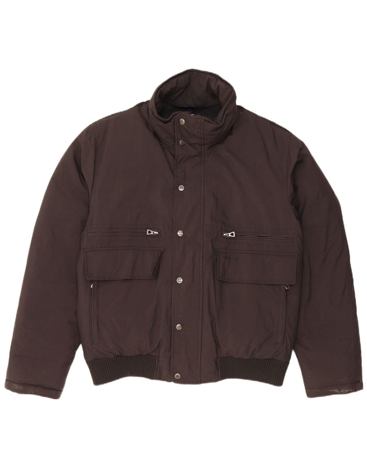 Jaqueta acolchoada masculina GEOX UK 40 grande poliamida preta