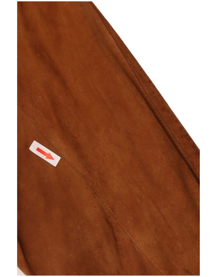 Jaqueta bomber de camurça feminina vintage UE 38 marrom médio retrô