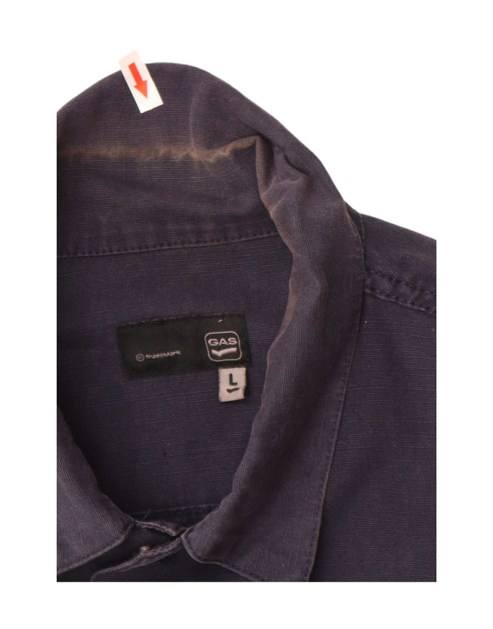 Jaqueta bomber masculina Gas UK 40 grande algodão azul marinho