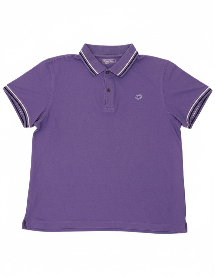 Camisa polo masculina LOTTO XL algodão roxo