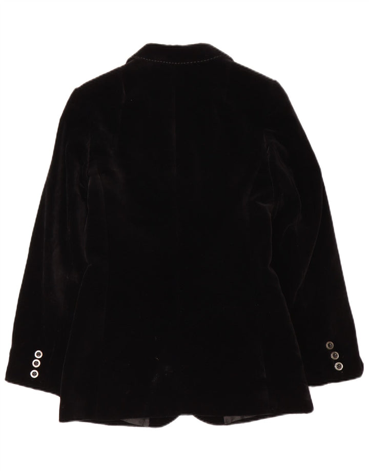 Jaqueta blazer feminina de veludo com 3 botões Your Sixth Sense EU 36 pequena preta