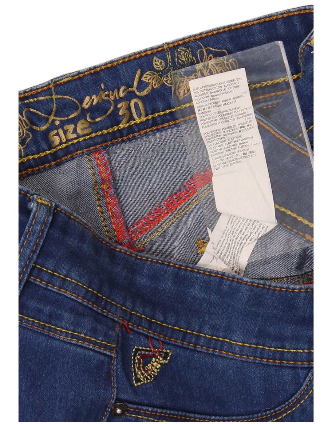 DESIGUAL Jeans Skinny Feminino W30 L29 Azul Algodão