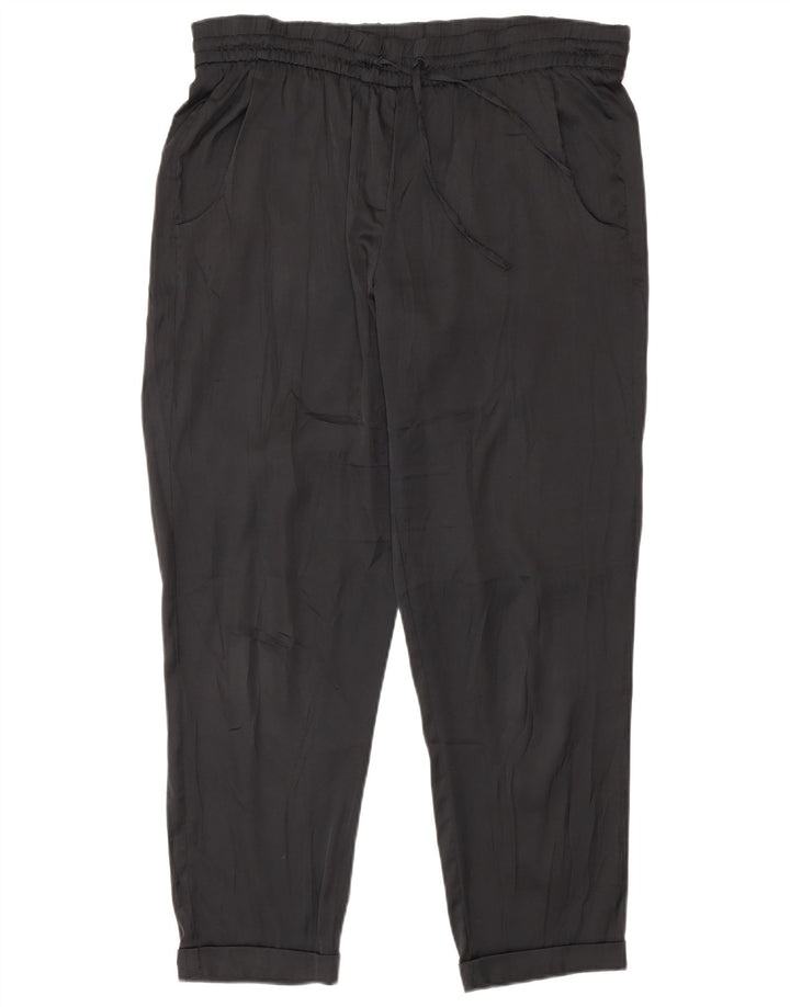 Calça casual regular feminina Benetton médio W30 L27 poliéster preto