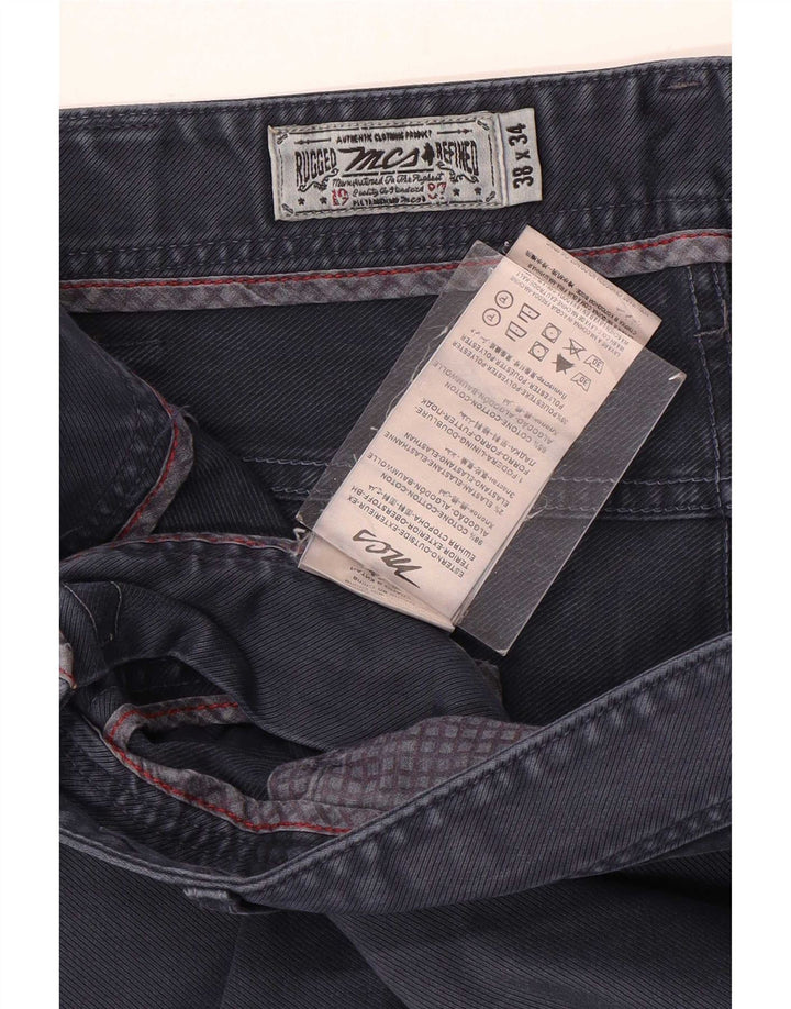 Marlboro Classics Masculino Regular Tapered Jeans W38 L30 Azul Marinho Algodão