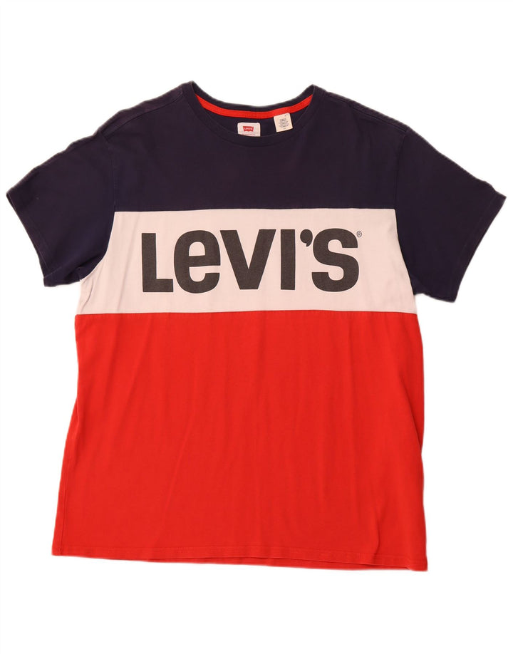 Camiseta gráfica masculina LEVI'S Top grande de algodão colorido multicolorido