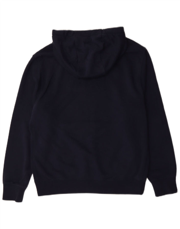 Nike Mens Hoodie Jumper Médio Azul Marinho Algodão