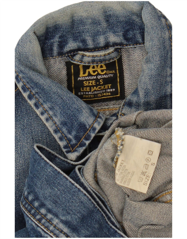 Lee Womens Crop Denim Jacket Reino Unido 10 pequeno algodão azul
