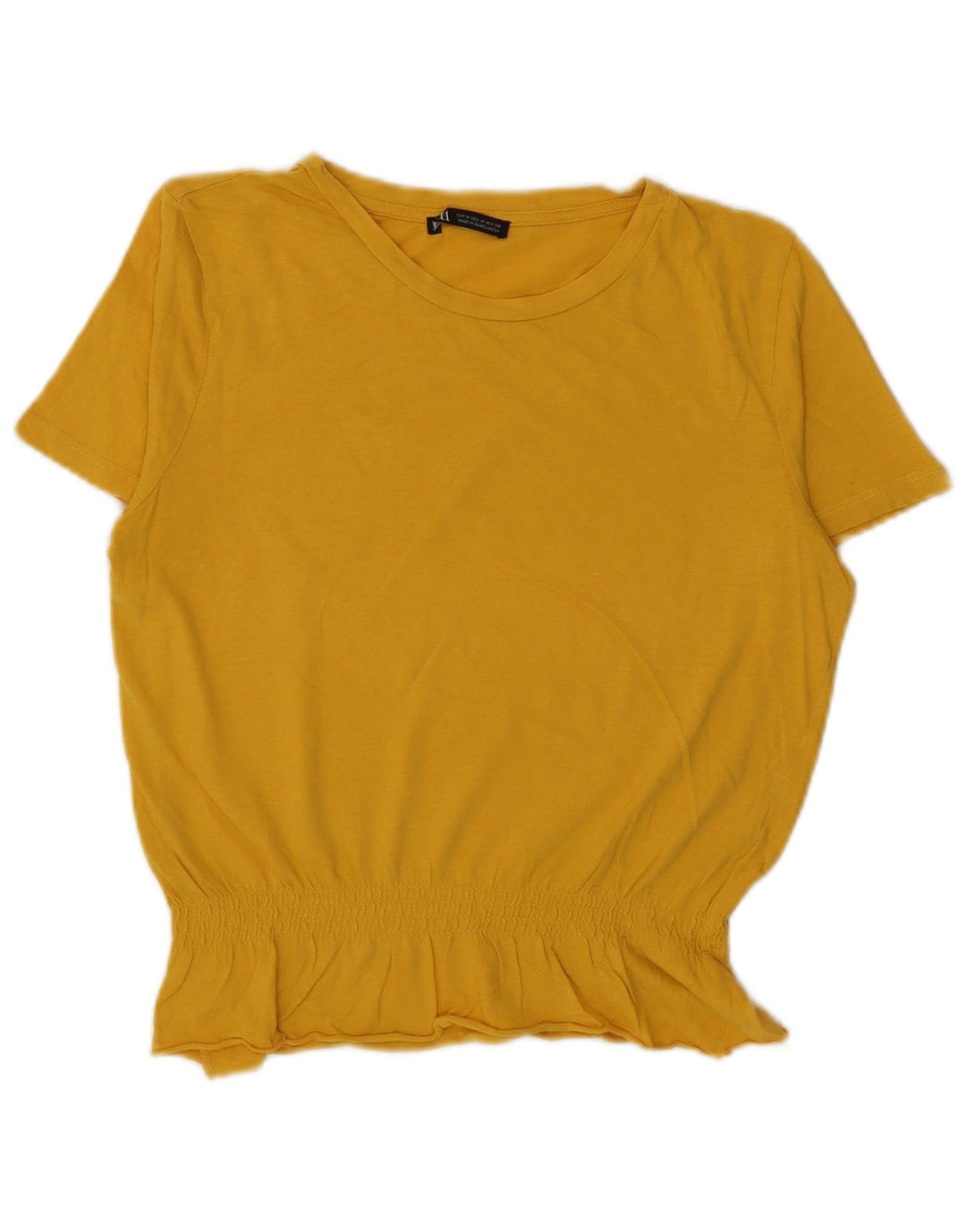 Blusa feminina Zara Top UK 14 Médio Amarelo
