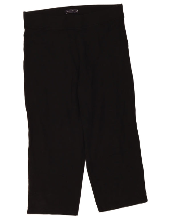 Calça capri feminina Marks & Spencer reta UK 16 grande W34 L22 preta
