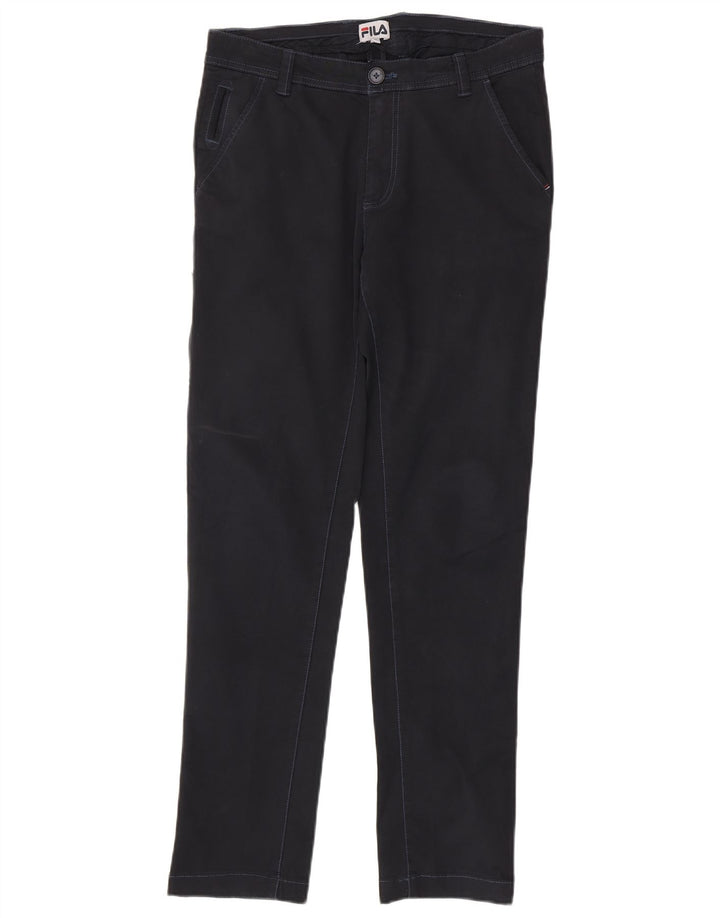 Calça Fila Mens Slim Chino IT 46 Pequeno W36 L30 Azul Marinho