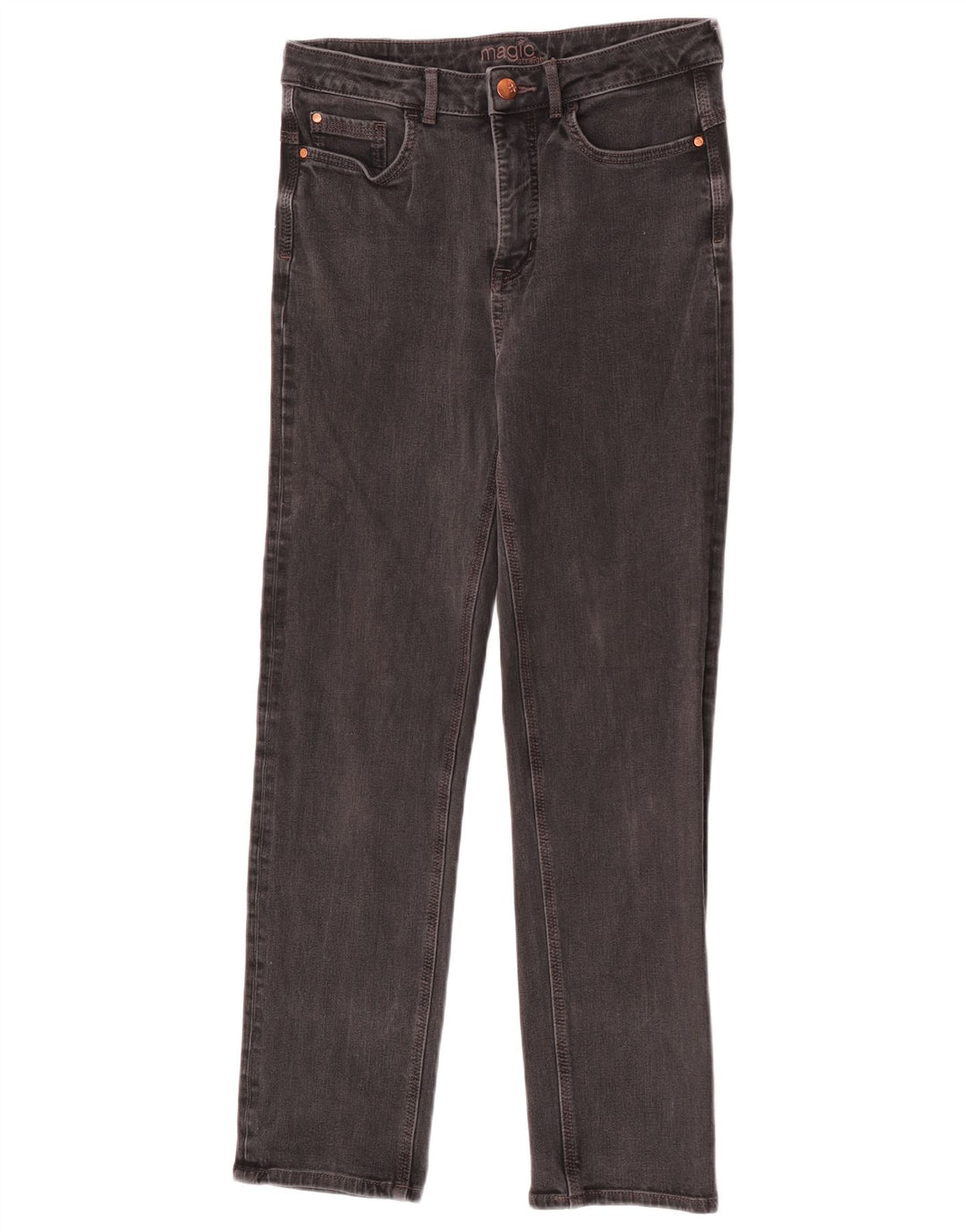 Jeans Marks & Spencer feminino slim UK 12 médio W30 L28 algodão preto