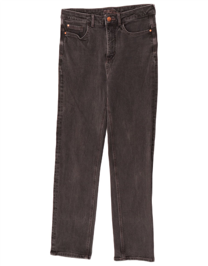 Jeans Marks & Spencer feminino slim UK 12 médio W30 L28 algodão preto