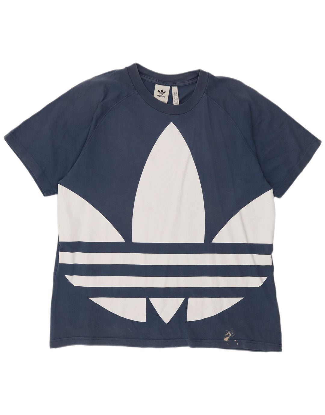 Adidas Mens Graphic T-Shirt Top Médio Algodão Azul