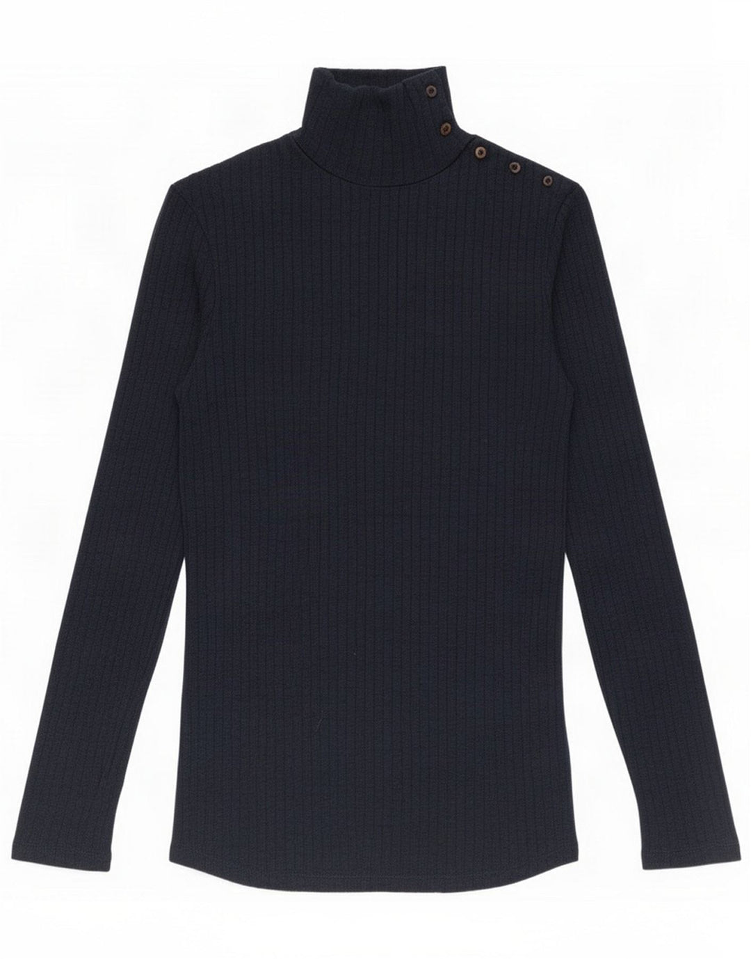 Top feminino Massimo Dutti manga comprida Reino Unido 14 azul marinho médio