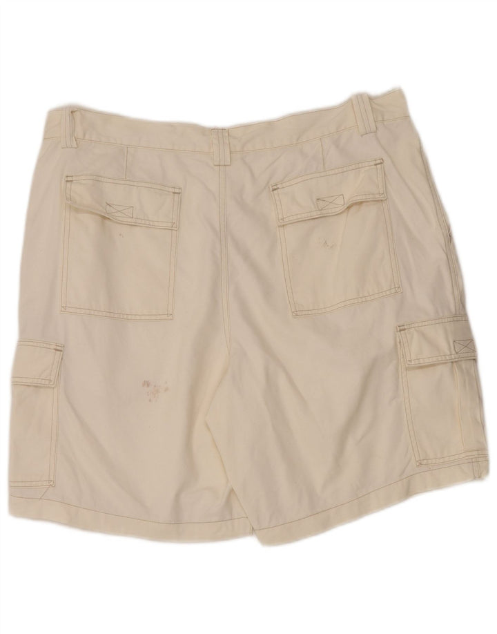 Shorts cargo masculino vintage W38 XL algodão branco