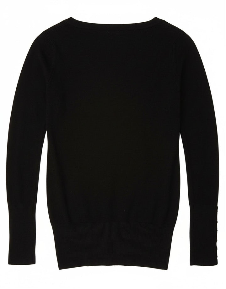 Suéter cardigã feminino Zara Reino Unido 10 pequeno rayon preto