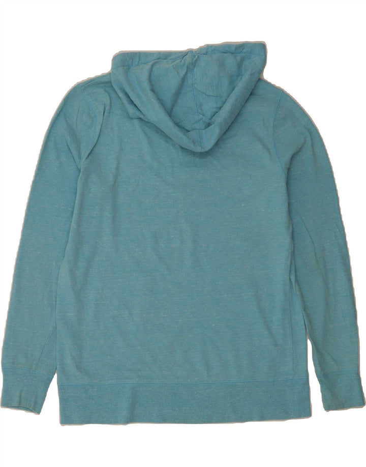 CHAMPION Womens Graphic Hoodie Jumper UK 12 Medium Blue Cotton Vintage Champion and Second-Hand Champion from Messina Hembry 