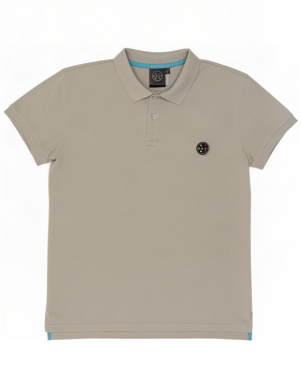 Camisa polo masculina Maui and Sons pequena cinza algodão