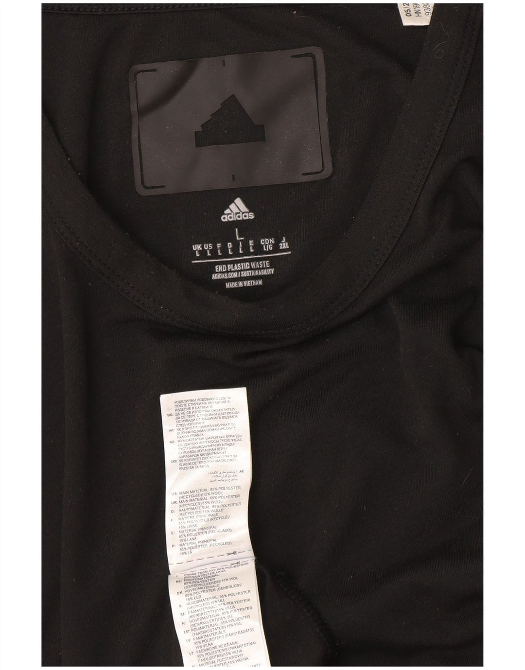 Camiseta masculina ADIDAS grande poliéster preto