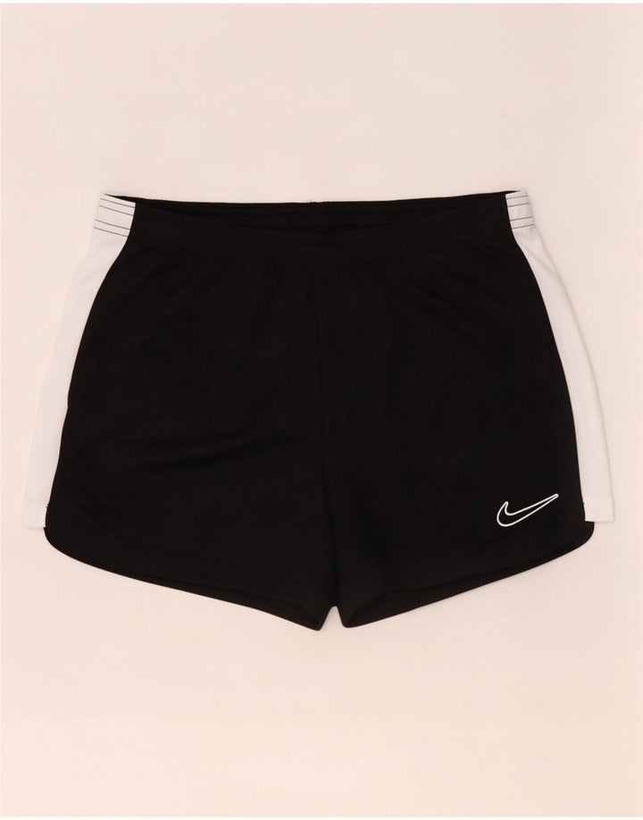 Shorts esportivos masculinos Nike Dri Fit médio preto colorblock poliéster