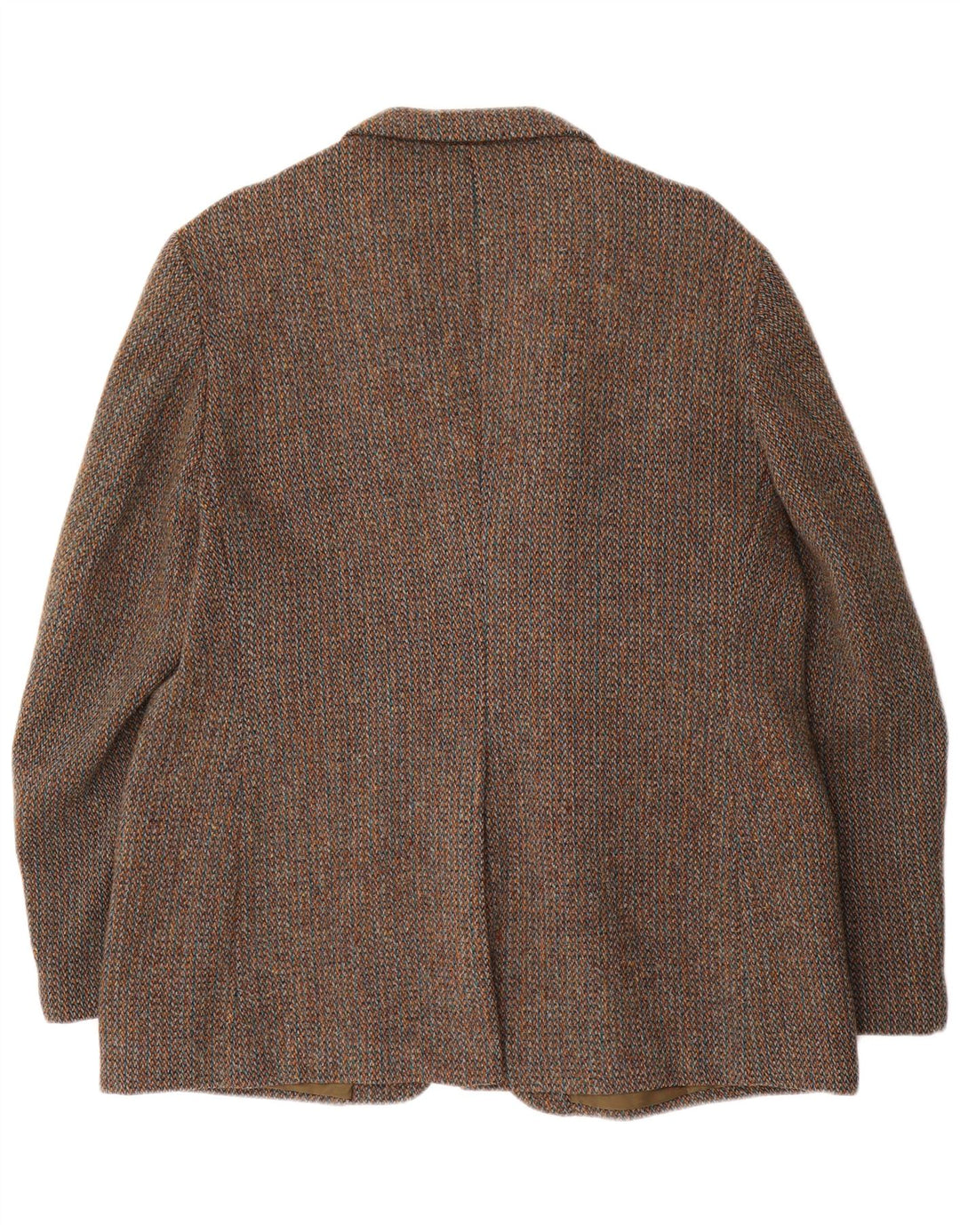 Jaqueta blazer masculina de 3 botões Harris Tweed Reino Unido 40 grande marrom