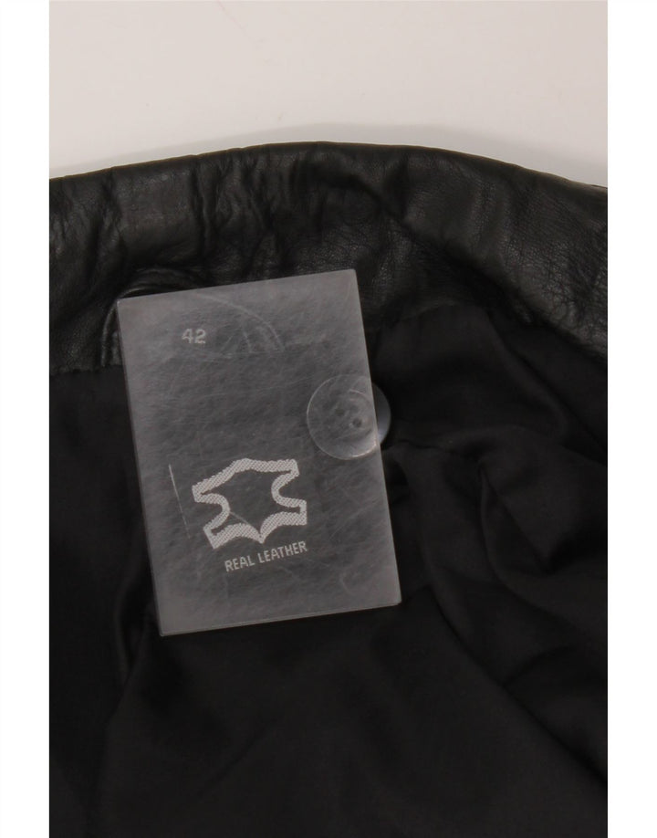 Casaco de couro masculino VINTAGE UK 42 XL couro preto