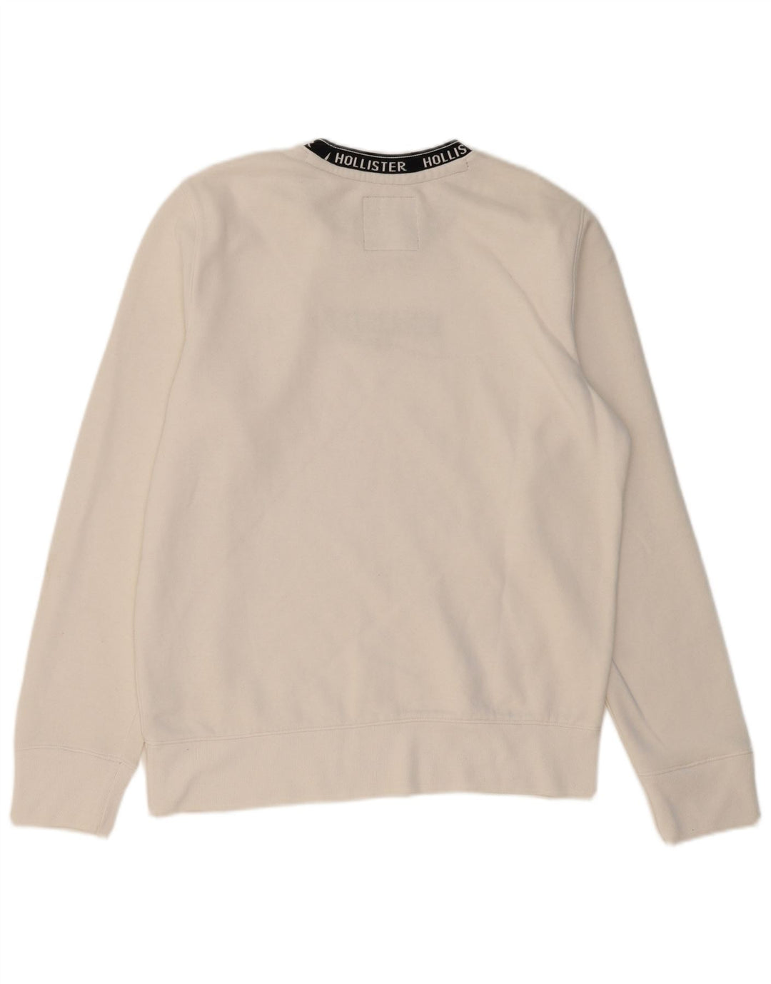 HOLLISTER moletom masculino gráfico jumper médio algodão branco