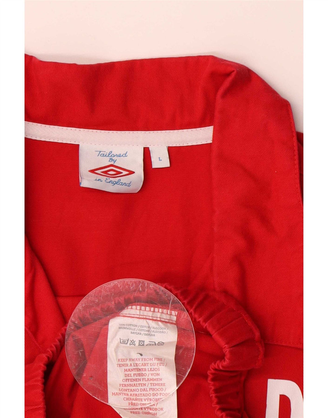 Umbro Mens Graphic Pullover Treino Top Jaqueta Grande Algodão Vermelho