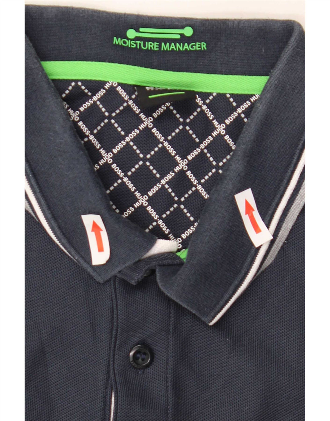 Camisa polo masculina Hugo Boss XL azul marinho algodão