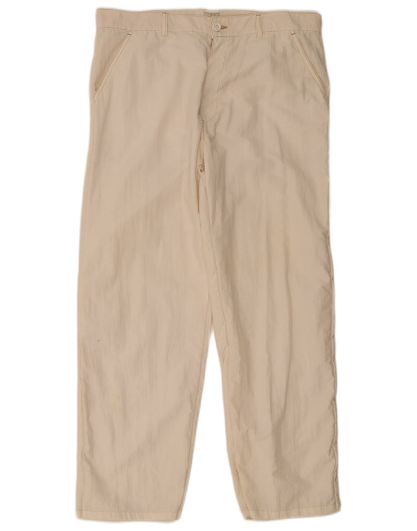 Calça chino reta masculina Calvin Klein W36 L30 nylon branco