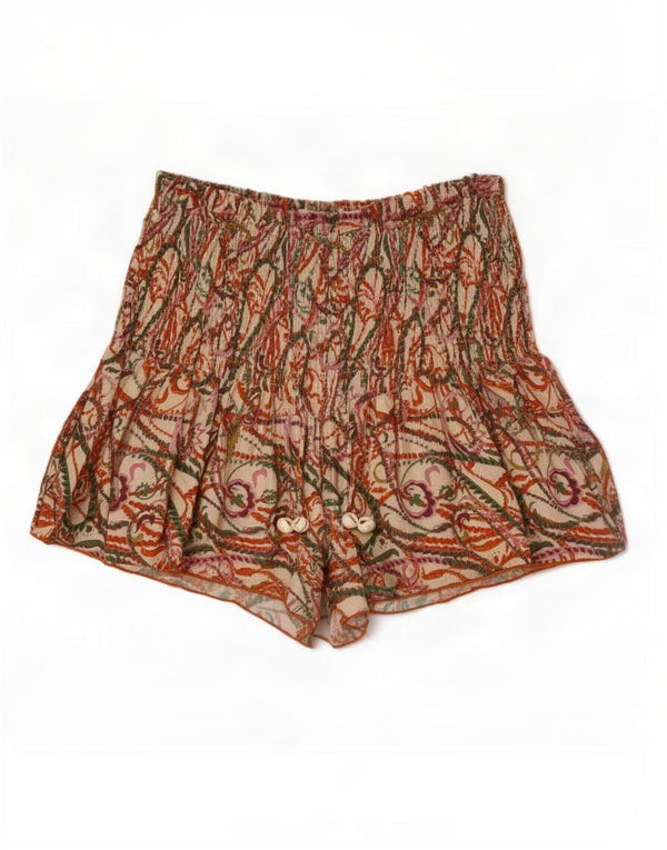 Zara Shorts feminino casual médio W28 multicolorido paisley viscose