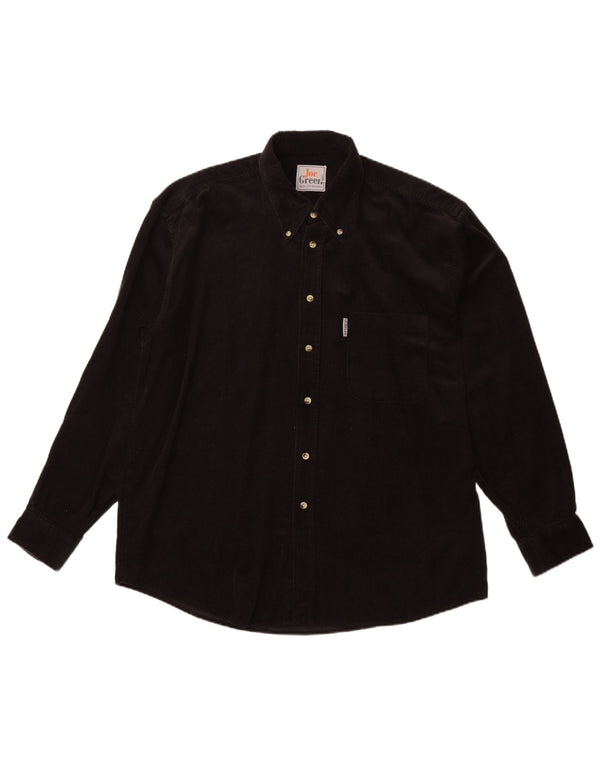 Camisa masculina de veludo VINTAGE 2XL algodão preto