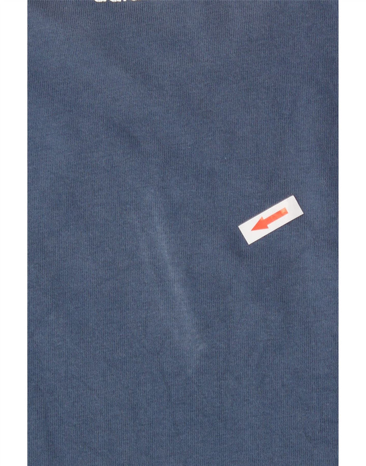 Adidas Mens Graphic T-Shirt Top Médio Algodão Azul