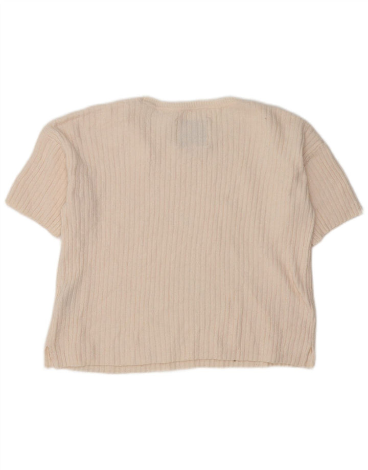 Blusa feminina Jack Wills UK 10 pequena poliéster branco