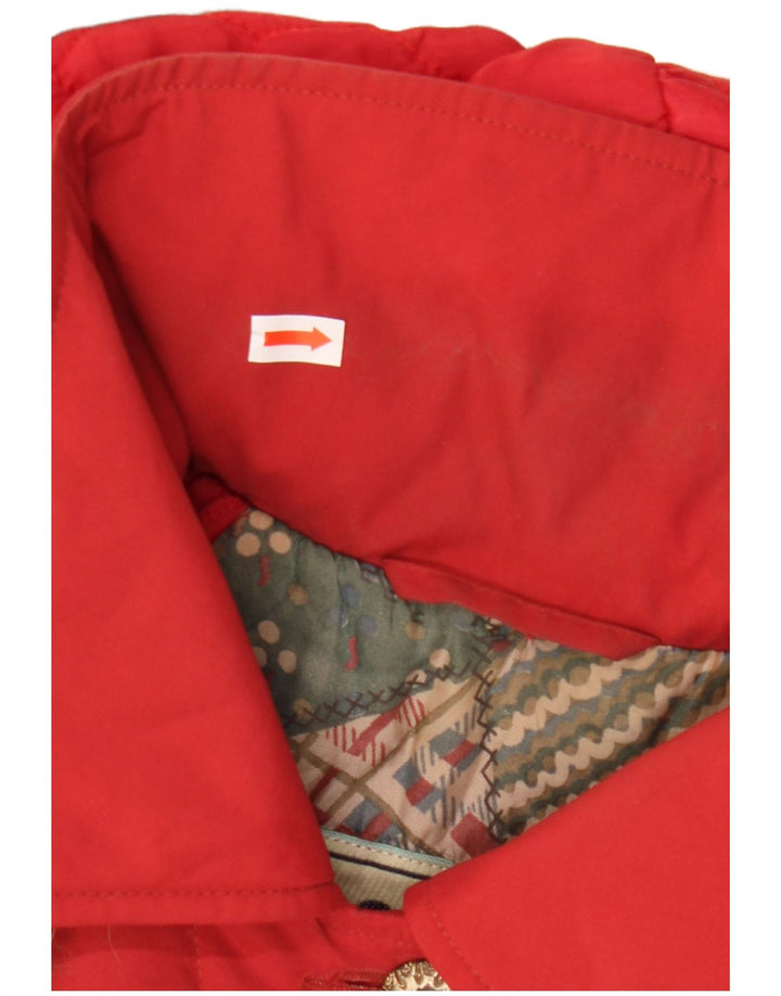 Jaqueta Parka Feminina Vintage com Capuz Oversized IT 44 Médio Vermelho