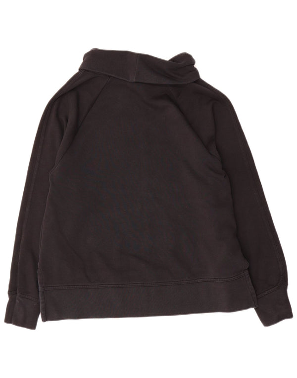 Nike feminino gráfico oversized moletom jumper reino unido 10 pequeno algodão preto